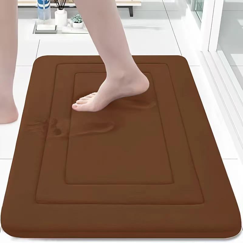 Thickened Memory Foam Non-Slip Bathroom Mat - Coral Fleece Foot Pad
