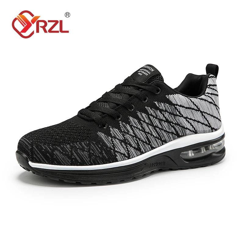 YRZL Sport Running Shoes Men's Flat Mesh Breathable Walking Man Casual Sneakers Comfortable Outdoor Trainer Race Sneaker for Men