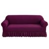 Solid Seersucker Sofa Cover with Skirt Slipcover Furniture Protector for Living Room Office Home Decor Couch
