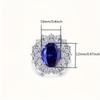 European and American Sapphire High-Carbon Diamond Ring - Women's Wedding and Christmas Accessory