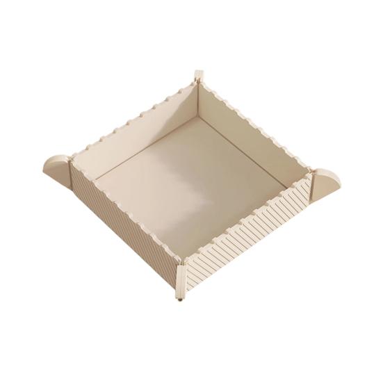 Magnetic Silicone Trivet Heat-Resistant Folding Cutting Board Non-Slip Pot Mat BPA-Free Outdoor Dining Tray бежевый