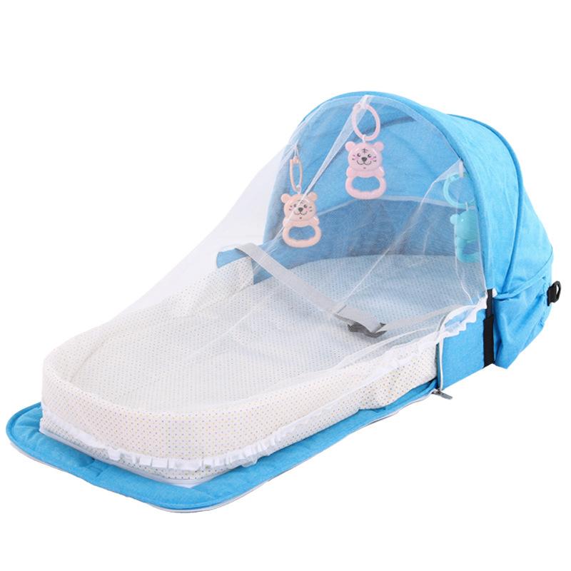 Baby Travel Portable Mobile Crib Baby Nest Cot Newborn Multi-function Folding Bed Child Foldable Chair with Toys Mosquito Net