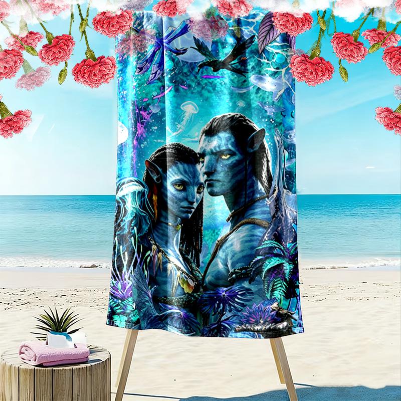 AVATAR Print Beach Towel, Large Soft Quick Dry Towel for Beach Camping Swimming