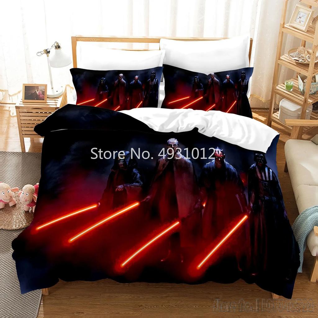 Anime 3D Printed Black Warrior Bedding Set Baby Duvet Cover Sets Bedclothes Twin Single King Kids Adult Gift