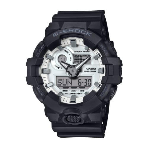 

Мужские часы Casio G-Shock серии Black and Brilliant White GA-700WD-1AJF, черные