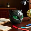 Black Cat Figurine Resin Cat Head Healing Stone Marble Texture Cat Stone Animal Cat Sculpture Cat Stone Keepsake Gift Home Decor