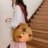 Soft Capyabra Backpack Stuffed Cartoon Doll Bag Storage Bag Capyabra Plush Bag  Girls