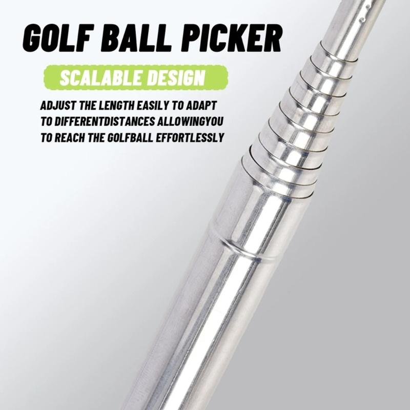Nerezové zvedáky golfových míčků Teleskopické sběrače golfových míčků Přenosné zvedáky golfových míčků Nástroj pro sběr pro golfisty