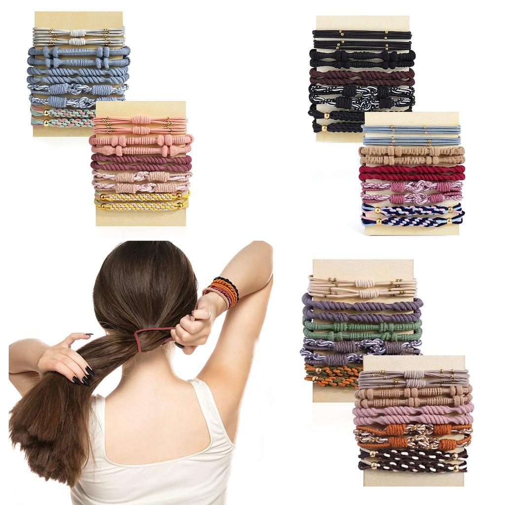 20PCS/SET Elastic Hair Ties Bracelet Ponytail Holder Bracelet Scrunchie Boho Bracelet Hair Ties Boho Hair Ties Elastic