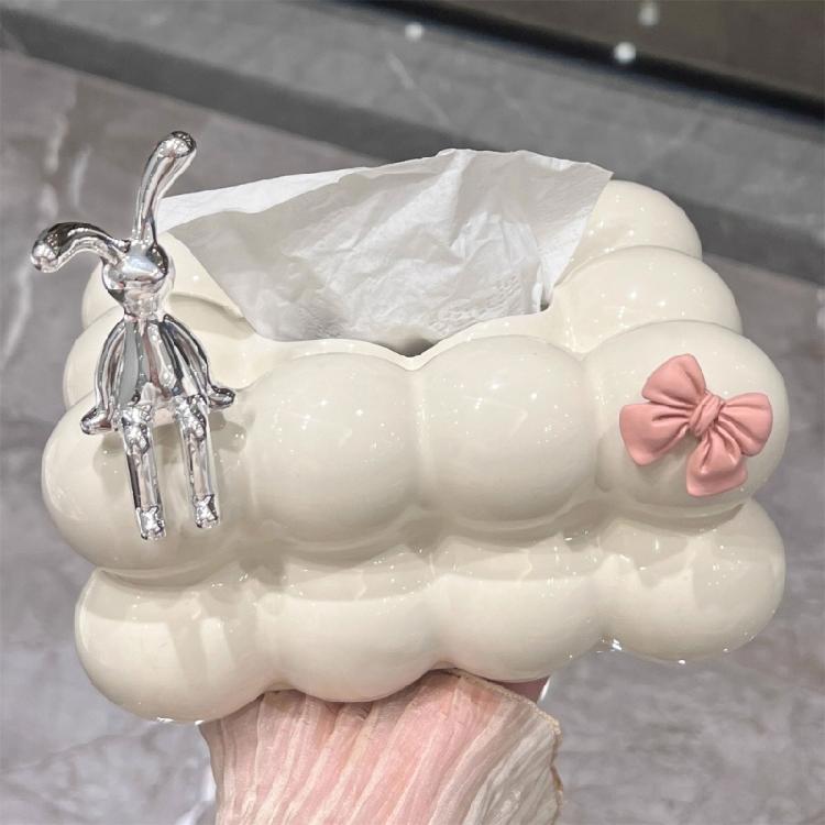 Space Saving Rabbit Napkin Organizers Modern Simplistic Tissue Dispenser Box Paper Organizers for Dining Room