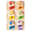 Oggetto in Legno Scatola Permanente Giocattoli Montessori Bambino Ordinamento Abbinamento Scatola Palla Moneta Gocce Sensoriali Colore Forma Giochi Educativi Bambino