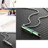 Stainless Steel Meditation Mindfulness Pendant Breath Control Whistle Long Necklace