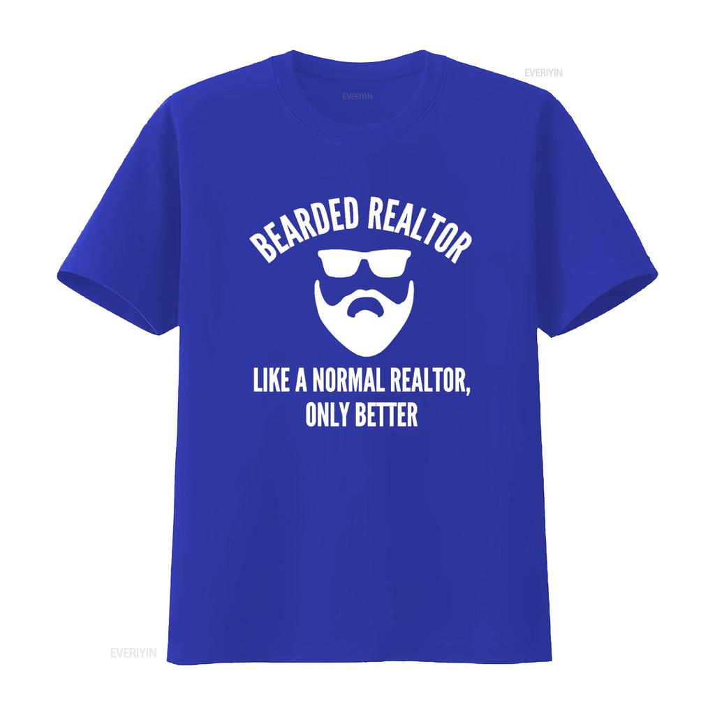 Bearded Realtor Definition Funny Male Real Estate Agent T Shirt vintage Washed Breathable Stylish Top For Everyday Wear Casual