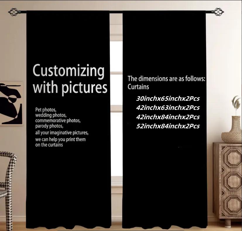 

2 шт. - на заказ - напечатанная штора - материал полиэстер - для спальни гостиной кабинета занавеска, препятствующая приватности 30inchx65inchx2Pcs