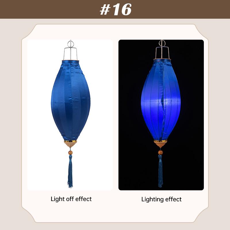 14 inch Traditional Lantern Party Outdoor Silk Lantern Chinese Vietnam Mid Autumn Spring Festival New Year Decor Ornaments