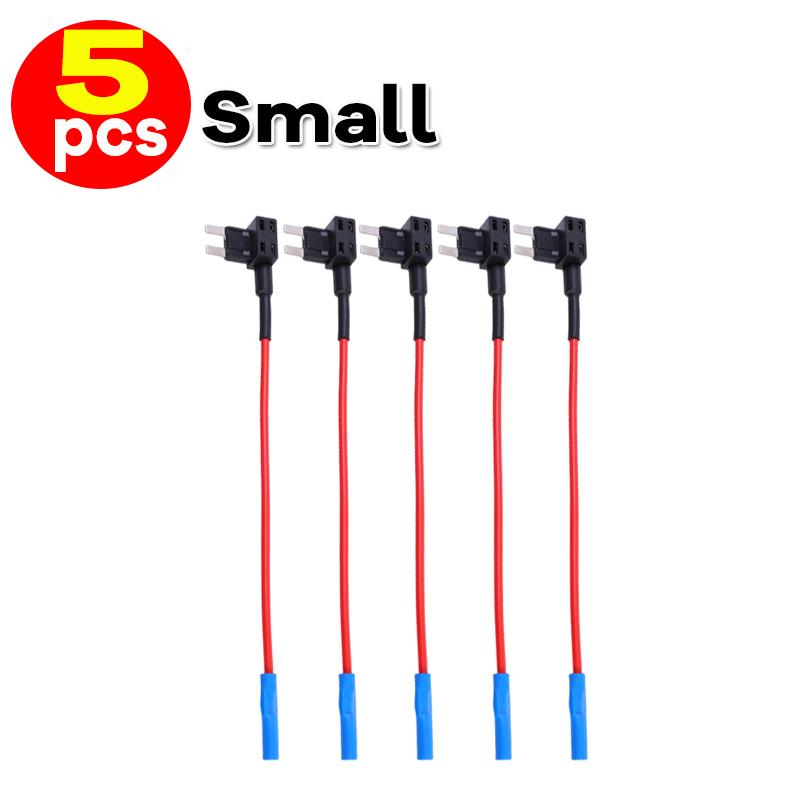 

32V MINI SMALL MEDIUM Size Car Fuse Holder Add-a-circuit TAP Adapter Micro Mini Standard ATM Blade Fuse for Cars 10/5pcs
