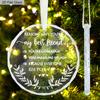 1pc/2pcs Christmas Friendship Ornament Friendship Gifts My Best Friend Ornament Christmas Tree Decoration Glass Ornament Xmas Gift