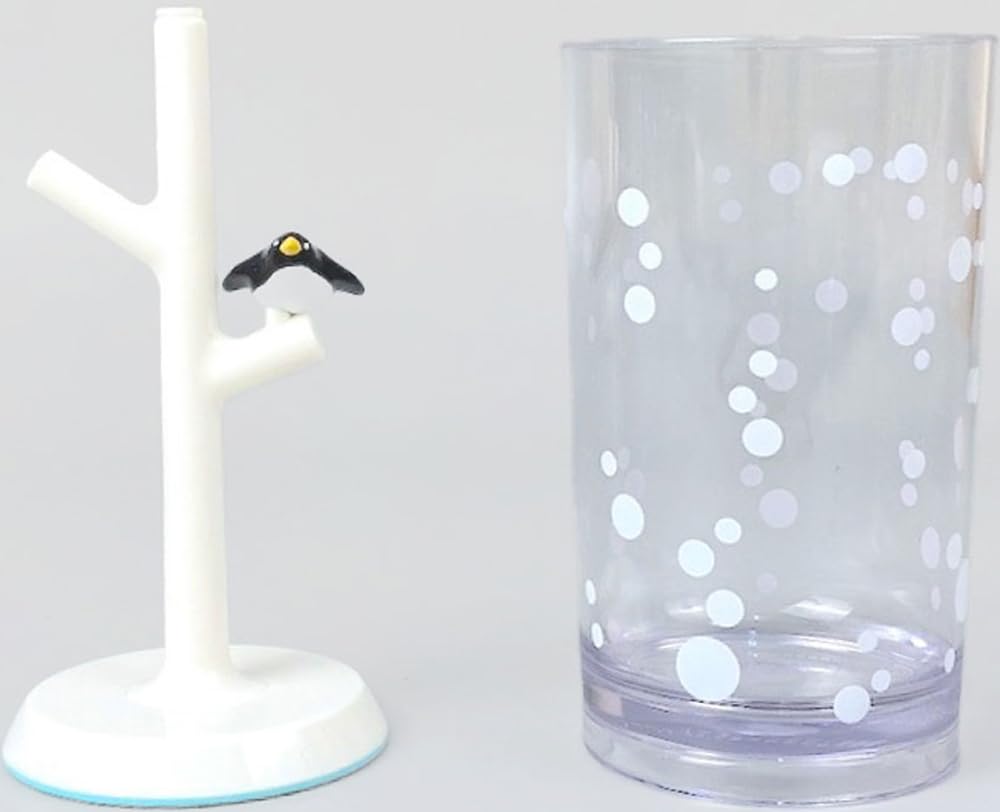 Hassy Top-in Cup with Stand, Animal Penguin Design, Gargle Mouthwash, HB-2902