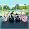 Swan Car Interior Decoration Resin Car Accessory With Sparkling Embellishments For Women