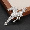 Retro Zodiac Galloping Horse Brooch: Three-Color Enamel Pin Accessory for Men