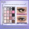 Biya Versatile Eye Shadow Palette: Shimmer, Pearl, Matte Highlights, Easy-Apply Cement Palette