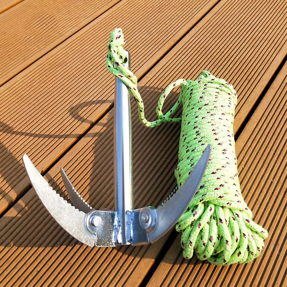 Water Weed Cutter 4 Claw Anchor Foldable Sickle Heavy Duty Sharp Blade for Boat Dock Kayak Fishing Aquatic Plant Removal Tool 260319