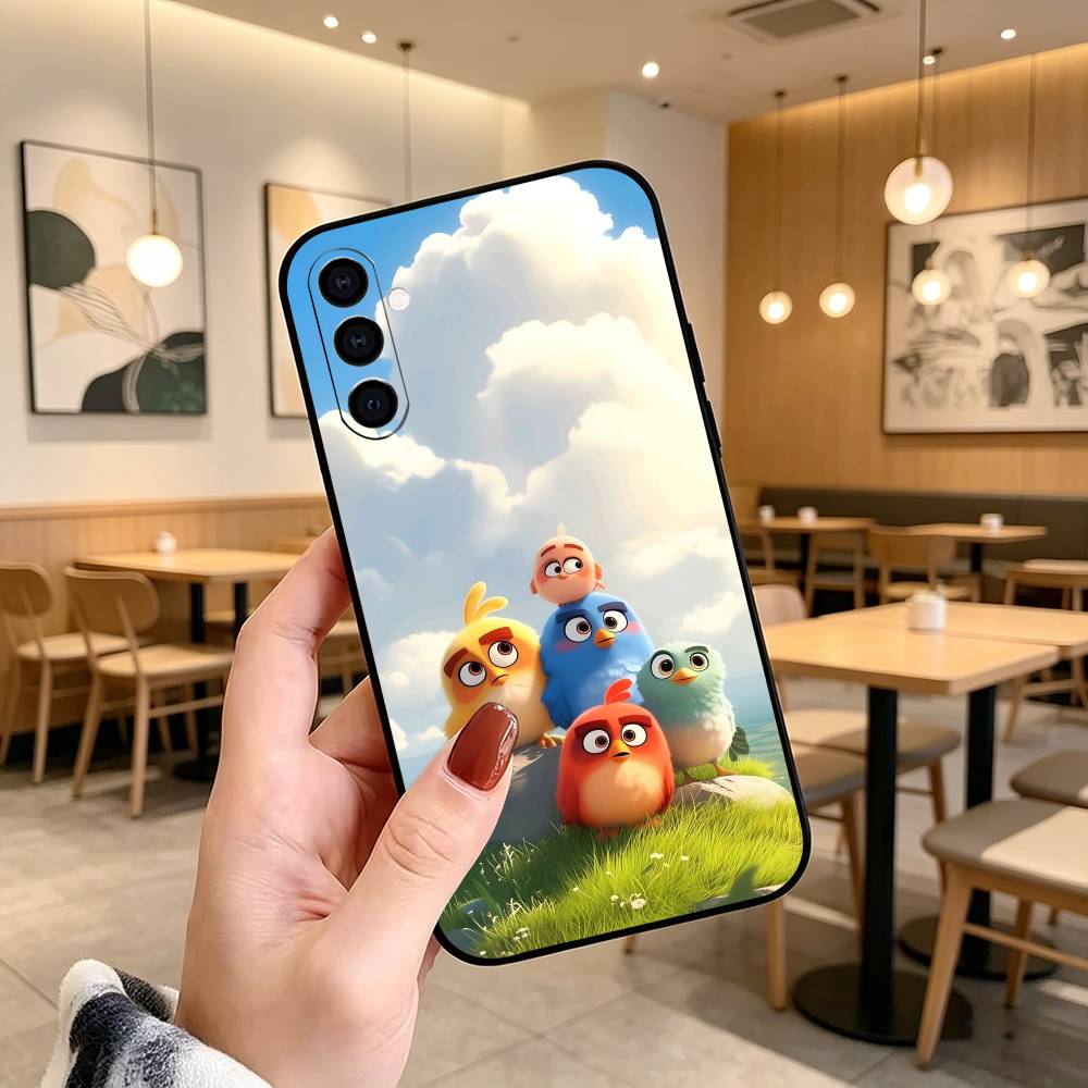 A-Angry B-Birds GAME Phone Case Black Silicone Soft For Samsung Galaxy A73,A72,A71,A70,A53,A52,A51