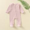 High Quality Organic Cotton Plain Newborn Romper Clothes Infant Ribbed One Piece Onesie Pajama Baby Unisex Cotton Bodysuit