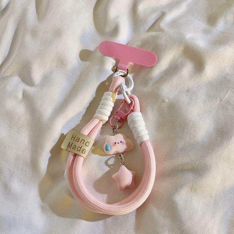 Ins Speechless Universal Cloud Star Wrist Strap Lanyard: Mobile, Camera, Keychain Accessory
