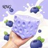 Tactile Fidget Toy Blueberry Cheese Squeeze Toy, Slow Rising Stress Relief for Soft TPR Decompression Gadget Kids Adults, Sensory Hand Exerciser Desk