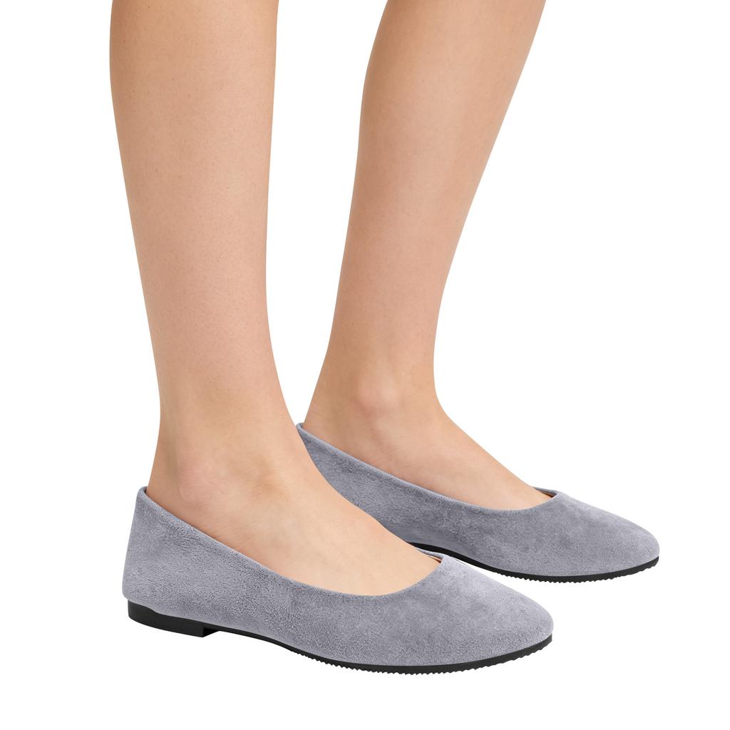 Women's Pointed Toe Flat Shoes Slip On Ballet Style Low Heel Casual Comfortable Soft Material Footwear