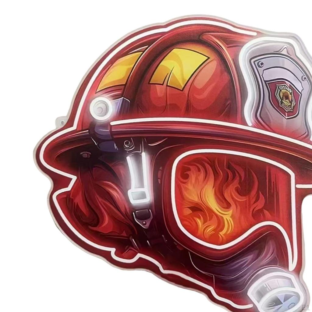 Creative Firefighter Helmet Light with USB for Playroom Decor