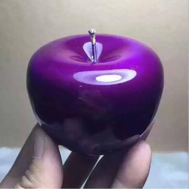 Safe & Sound Apple Red Sandalwood and Golden Silk Nan Wood Carving Ornament – Christmas Gift with Safe Gift Box