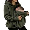 Women's Winter Warm Fleece Maternity Coat Full Zip Baby Wearing Jacket Pregnancy Clothing