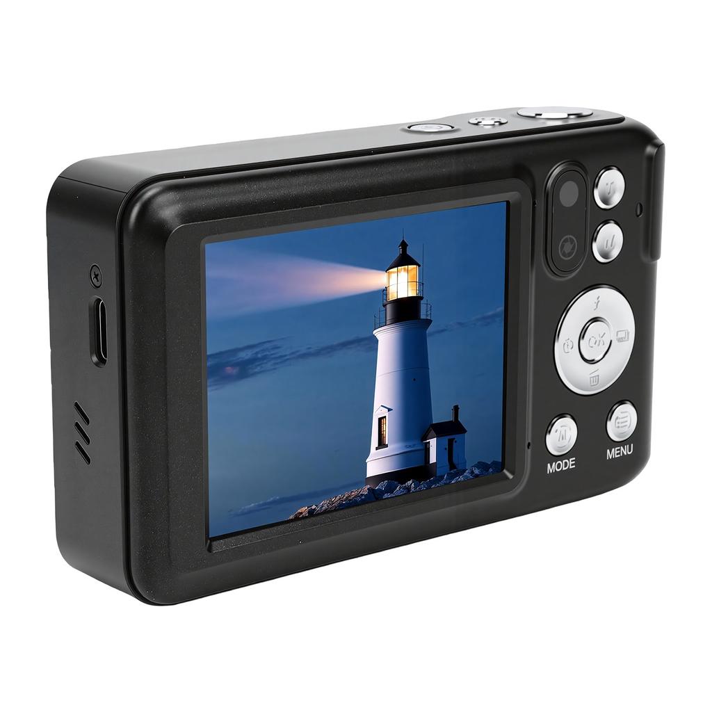 5K Digital Camera 64MP 6X Zoom Autofocus WiFi Digital Camera with Front Rear Lens 2.8 Inch HD Touch Screen LED Fill
