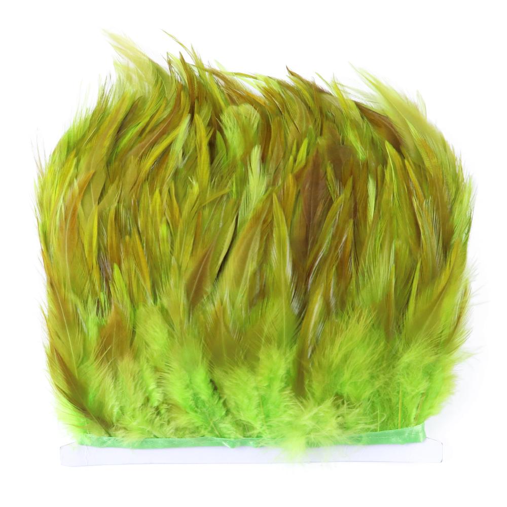 Feather1Meter Saddle Pheasant Feathers Fringe Trim for Crafts Dress Decoration Free Natural Rooster Feather Multicolor Chicken Plumes