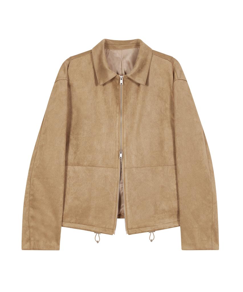 Ironyporno Whiteline 86-Iro134 Semi-Dart Stadium Suede Jacket Camel