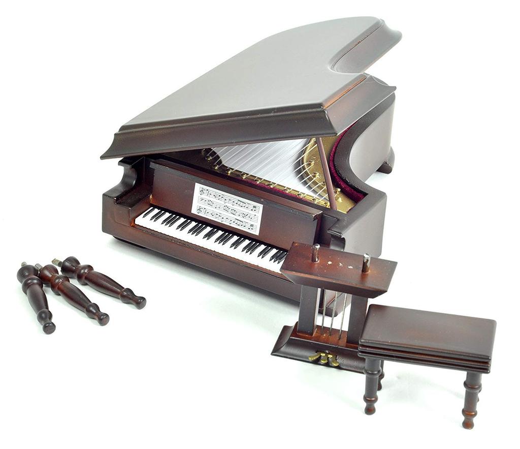 SUNRISE SOUND HOUSE Miniature Musical Instrument Grand Piano 18cm Brown