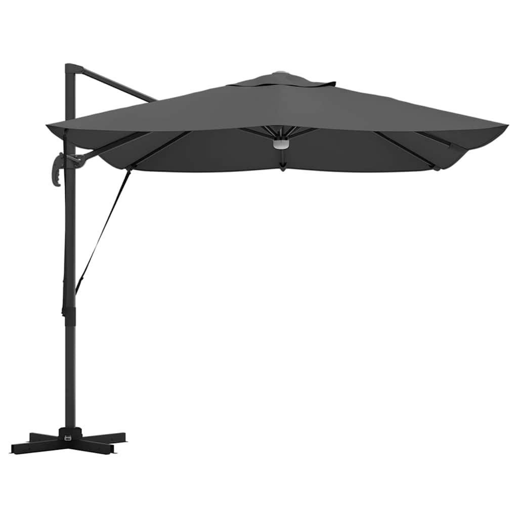 Roma Sun Umbrella with LED Light Strips Anthracite 351 X 250 X 253 Cm