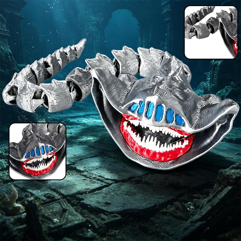 New 3D Printed Sea Eater Action Figure Anime Bloop Gran Maja Deadra Leviathan Model Joint-movable Deep Sea Monster Toy Xmas Gift