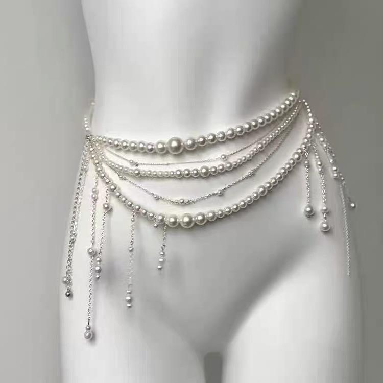 Pearl Tassel Multi-Layer Waist Chain - Exquisite High-End Fashion Accessory