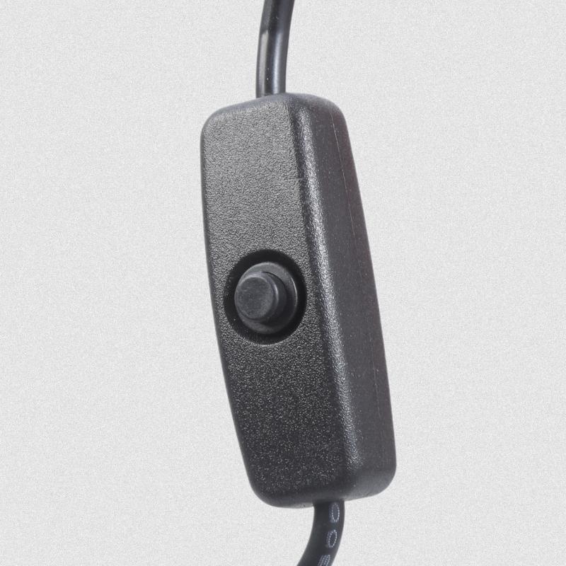 5V USB Charging Cable USB Male to DC5.5x2.1mm Male Plug with Switching Button for Electronics Like Routers and Fan