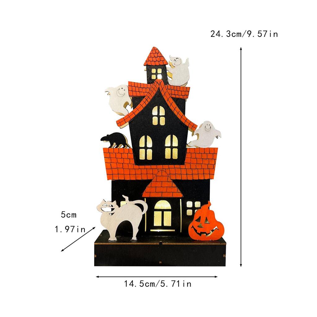 Halloween Tabletop Decoration Spooky Decor Tabletop LED Decoration Scary Prop for Party Favors Holiday Home Indoor Living Room