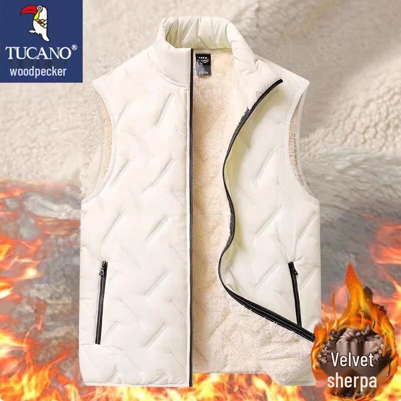 Tucano Men's Lamb Fleece Lined Sleeveless Cotton Vest