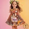 25-26 MINISO Zomer Cartoon Catch Teenieping 3DPrint Jurk Mode Kinderen Korte Mouw Prinsessenjurk Meisjes Feest Kinderkleding