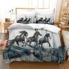 Super King Size Housse De Couette 220x240 Bedding Set Adult 3D Animal Horse, Wolf, Pet Dog Luxury Designer Bed Set Queen Full