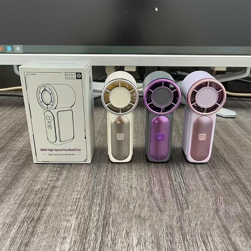 Mini Handheld Fan - Portable Turbo Fan With 100 Wind Speed, 3000Mah & Type-C, - Cooling Blower,Travel,R Cooling Device