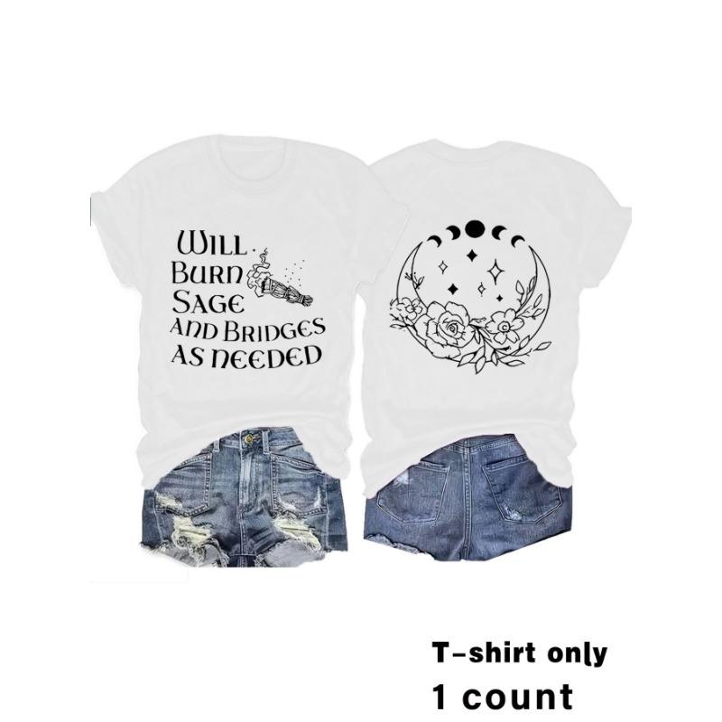 

Женская летняя футболка с круглым вырезом и короткими рукавами с принтом, новая удобная футболка XXL белый