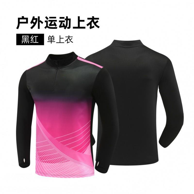 Long Sleeve Soccer Training Set Men Women Athletic Running Sportswear With Printed Design Lightweight Breathable Fabric