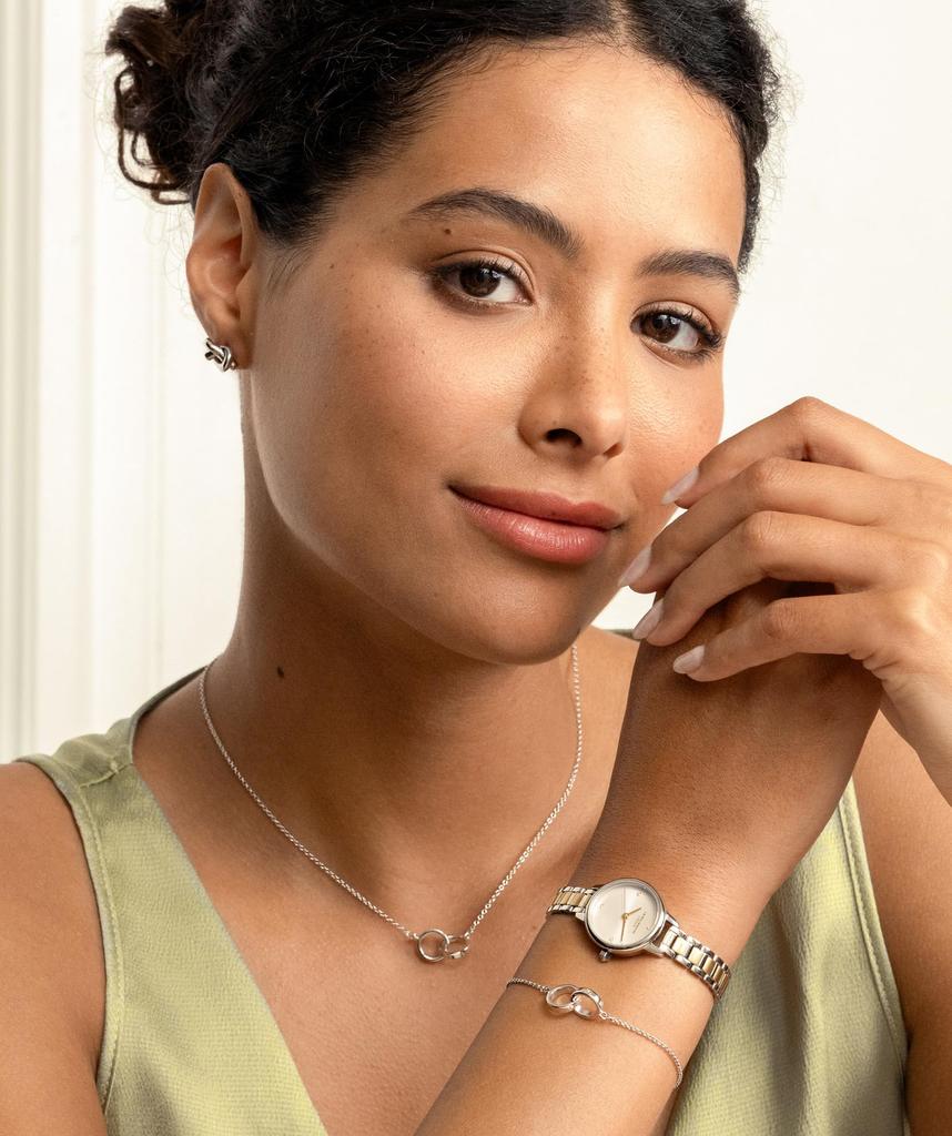 Authorized Dealer Olivia Burton Watch 24000241 Classic Mini White Silver with Gold Bracelet 23mm [OLIVIA BURTON] Women's [CLASSICS] &